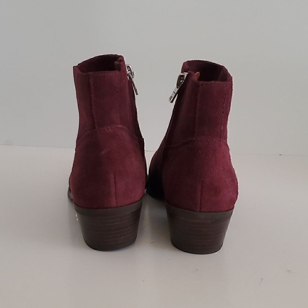 Coach Women's Danni Suede Booties Wine Size 7.5 - Picture 4 of 14